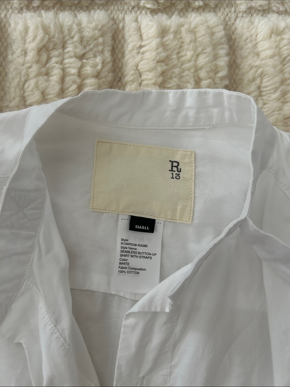 R13 Seamless Button-Up Shirt With Buckled Straps - Picture 7 of 7